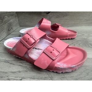 Birkenstock Arizona Essentials Eva Slide Sandals Womens US 9 ~ EU40 Pink Marbled